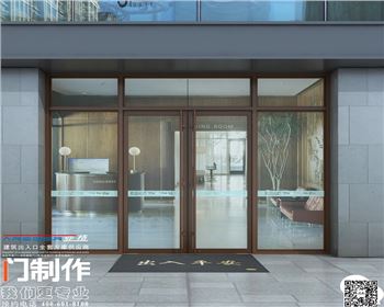 不銹鋼地彈門玫瑰金拉絲不銹鋼